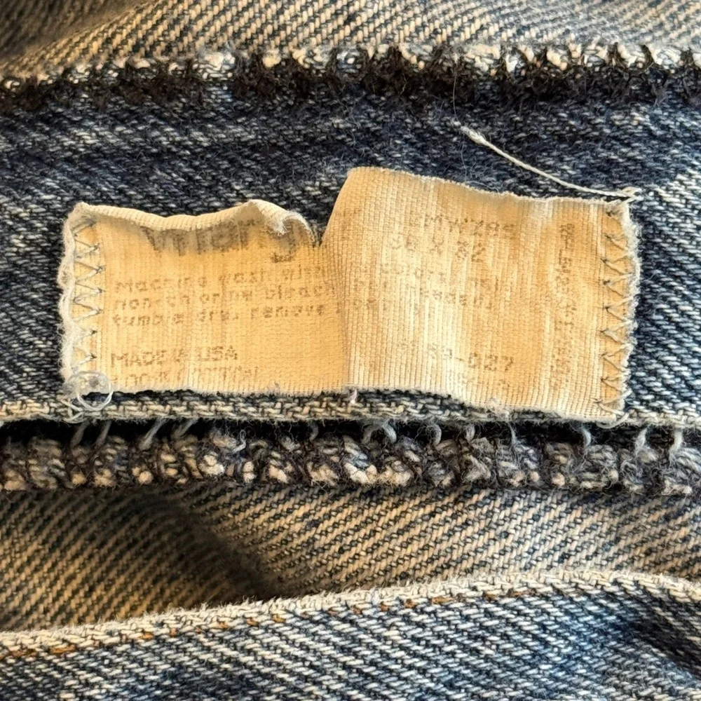 80s USA Vintage Wrangler Jeans Relaxed Fit Denim‎ Pants Classic Blue Wash